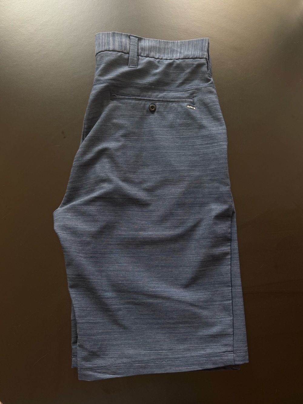 Hurley Men's Navy Heathered Flat Front Shorts